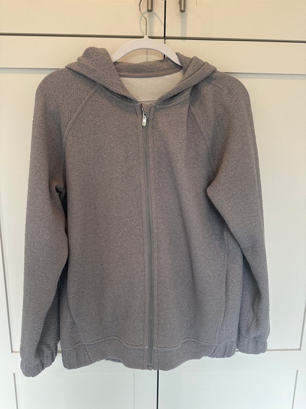 Lululemon Cozy Zip-Up Hooded Jacket — Light Gray